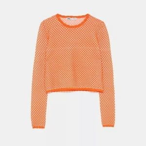 ZARA Knit Crop Long Sleeve size L